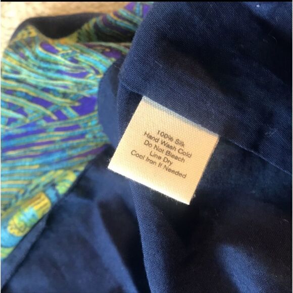 Anthropologie Silk Skirt Peacock Feather Print Kimchi Blue - Picture 12 of 14